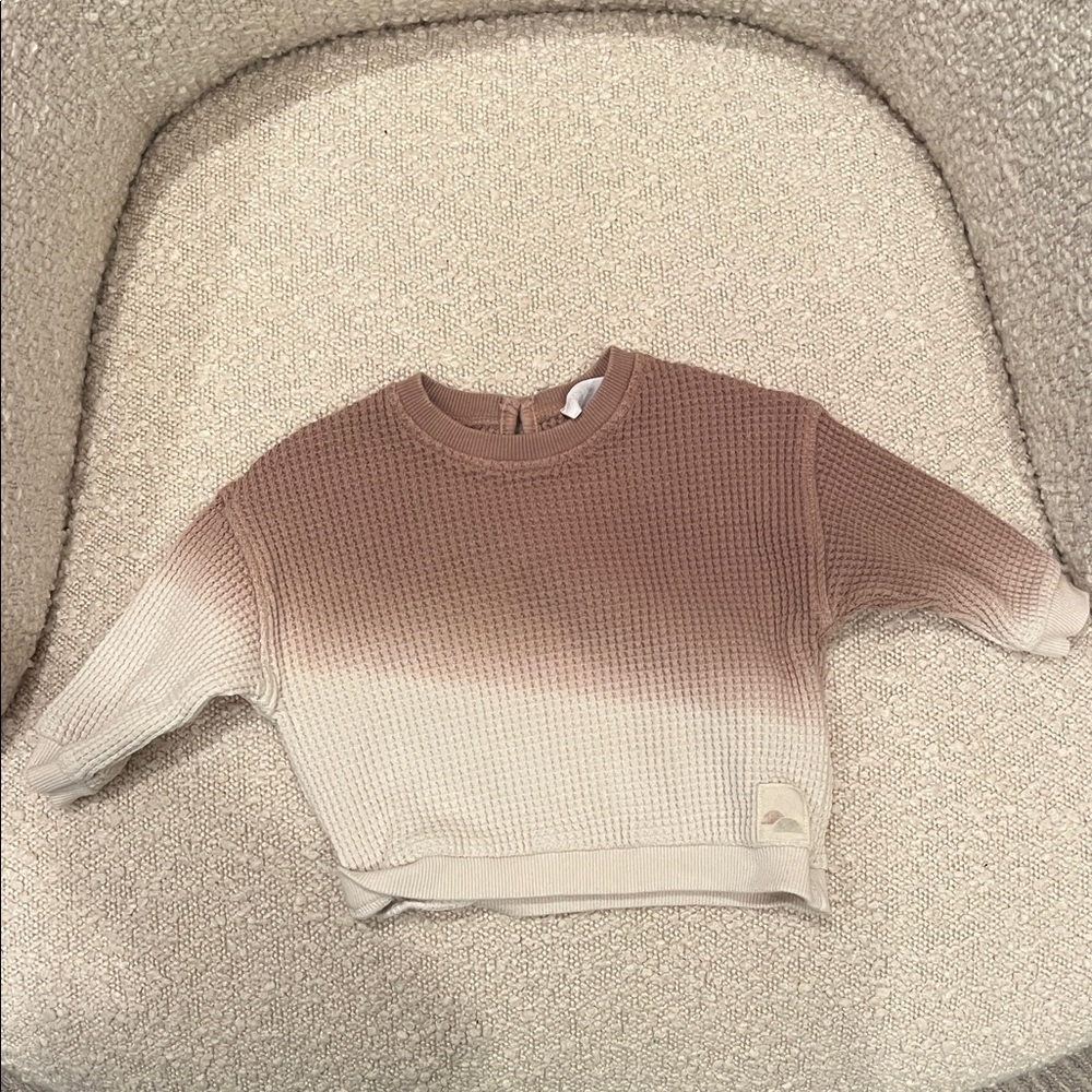 Zara Brown and Cream Gradient Sweater 3-6 months